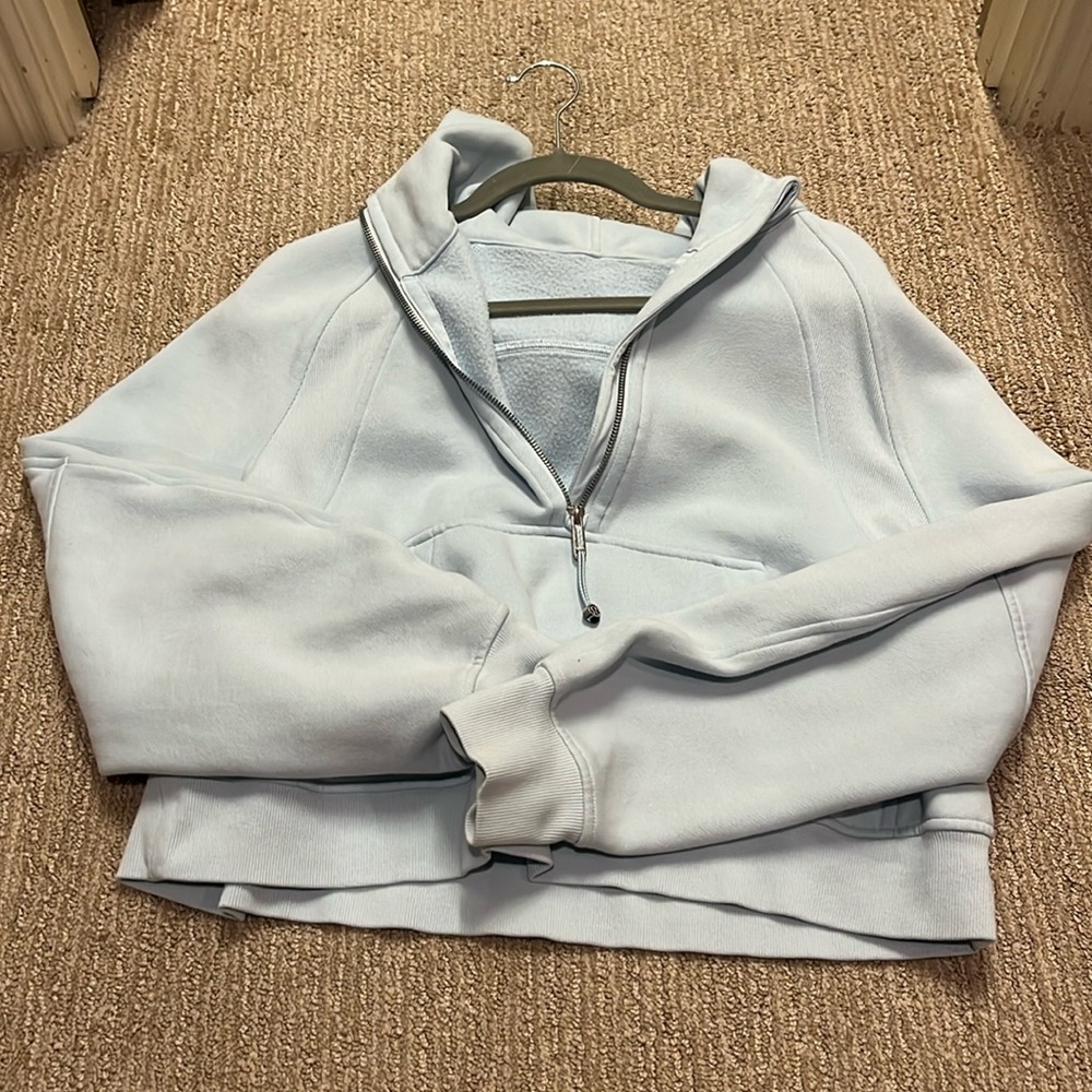 Lululemon powder blue scuba hoodie size M/L